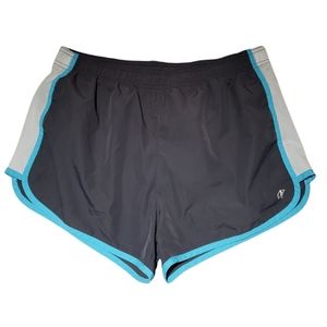 NordicTrack Women's Athletic Shorts Teal/Grey Size Large NWOT